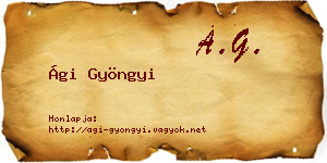 Ági Gyöngyi névjegykártya