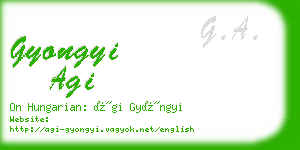 gyongyi agi business card